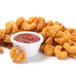 Popcorn shrimp with cocktail sauce.More of your fried favorites: